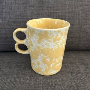 Bennington Vermont Pottery Morning Glory Yellow Trigger Mug